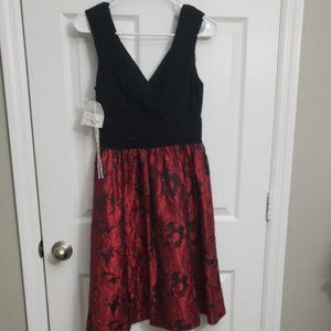 Adrianna Papell Red and Black Formal Dress